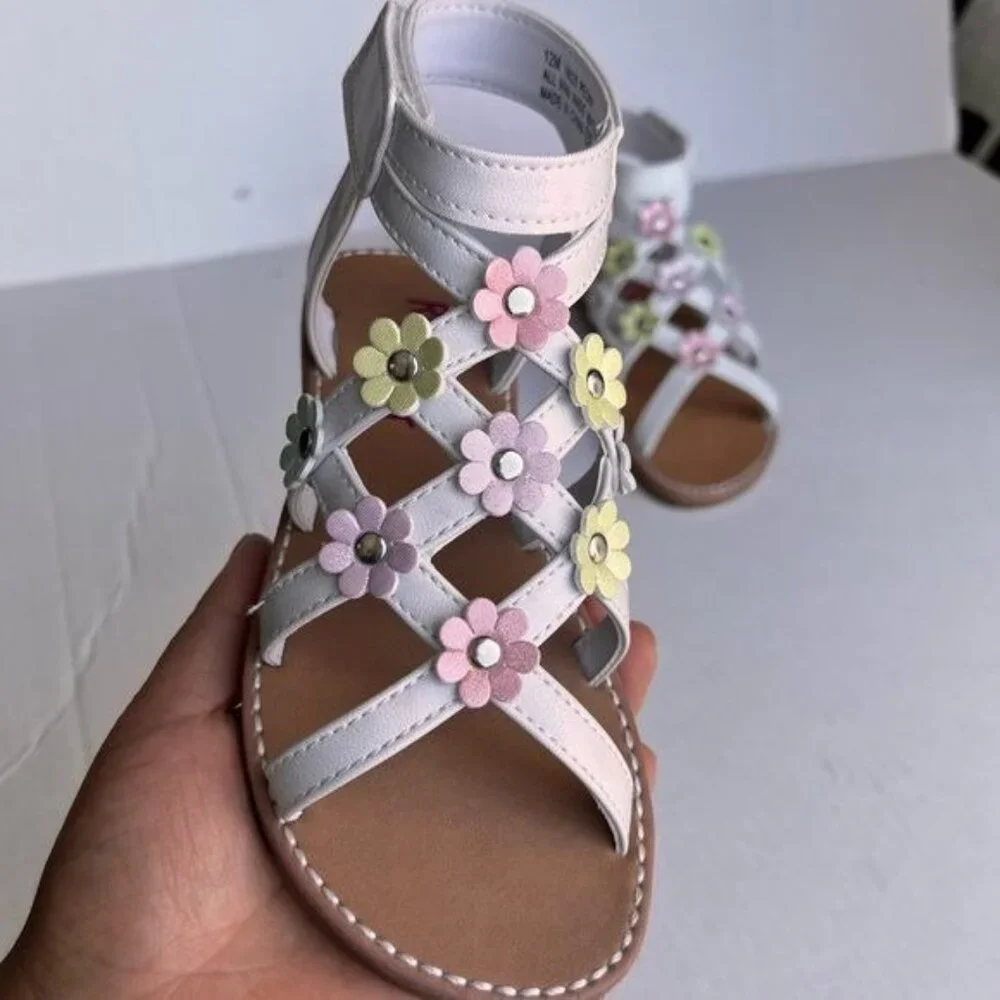 Rachel Shoes peony‎ white floral sandals
